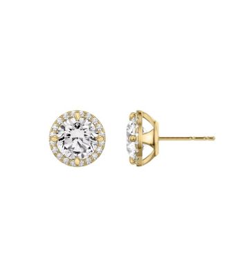  Halo Stud Earrings in 14K Gold, 2.0ctw Round Brilliant Lab Grown Diamond