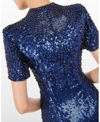 Jourdain Sequin-Embellished Gown