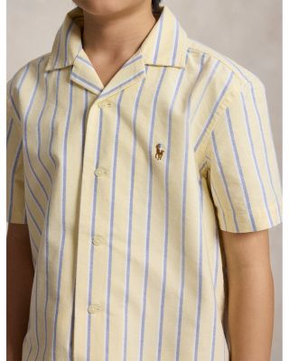 Boys' Striped Cotton Oxford Camp Shirt - Big Kid