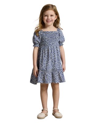 Girls' Blueberry-Print Cotton Jersey Dress - Little Kid