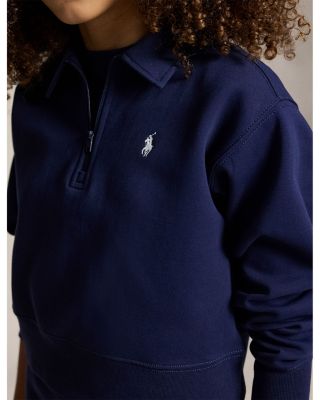 Girls' Double Knit Collared Boxy Sweatshirt - Big Kid