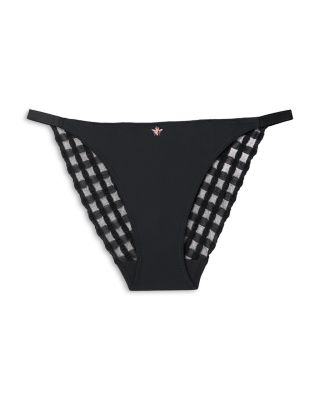 Bonbon Gingham Lace String Bikini