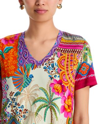 The Janie Favorite Short Sleeve V Neck Swing Tee