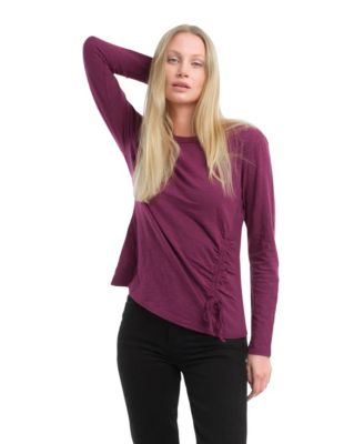  Long Sleeve Ruched Side Tee