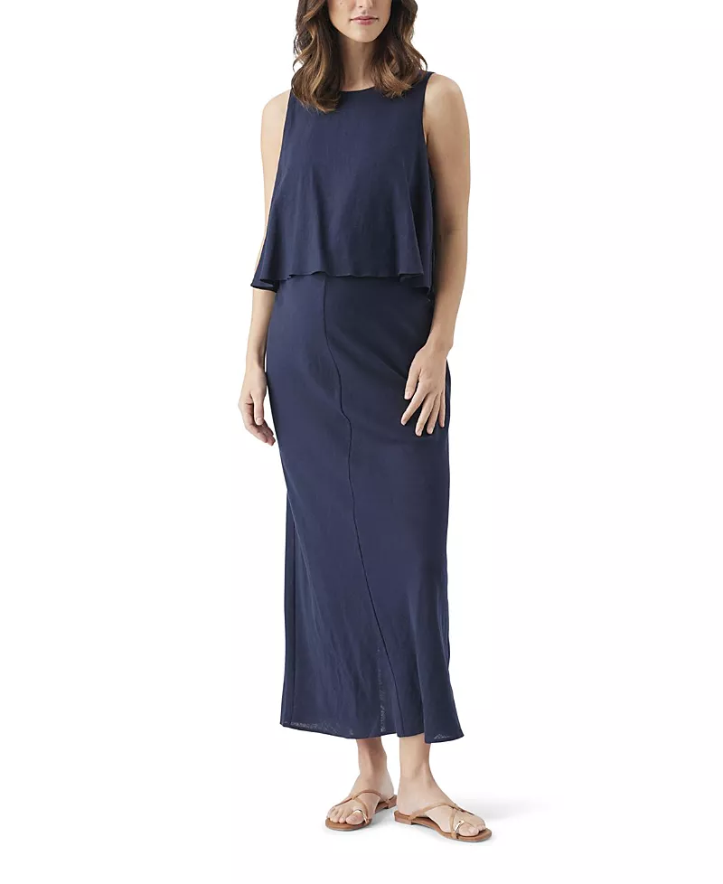 Ripe Maternity Lena Linen Nursing Dress