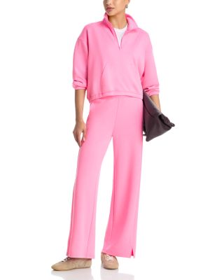 Cloud Fleece Quarter Zip Sweatshirt & Wide Leg Pants