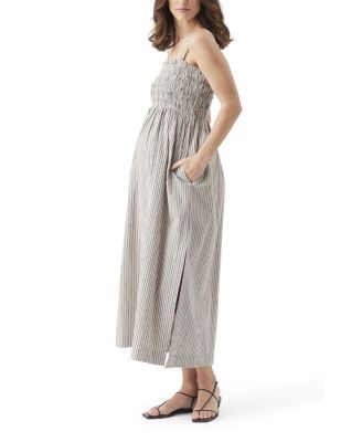 Leo Stripe Shirred Dress