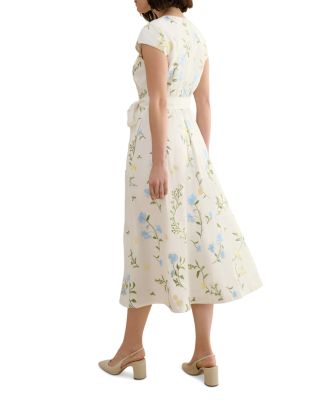 hobbs pale blue dress Woven Cotton Tube Neck Maxi Dress