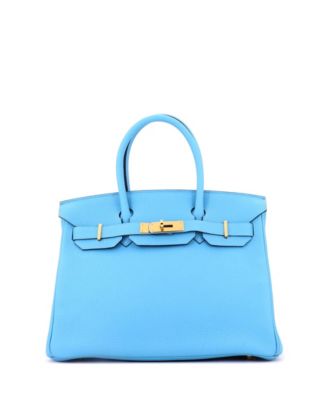 Birkin 30 Handbag Blue Togo with Gold Hardware