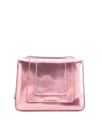  Small Serpenti Forever Square Shoulder Bag Metallic Leather