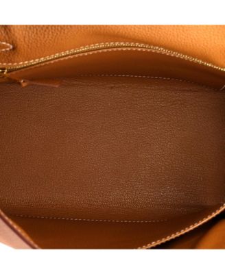 Kelly 25 Handbag Brown Togo with Gold Hardware