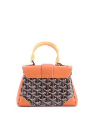  Mini Saigon Top Handle Bag Coated Canvas with Leather