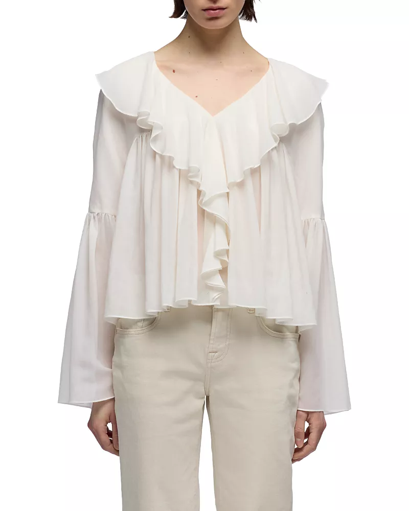 7 For All Mankind Flowy Long Sleeve Blouse