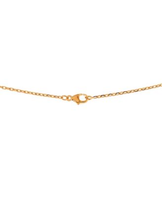 Mini Pop H Pendant Chain Necklace Metal and Enamel, 16"