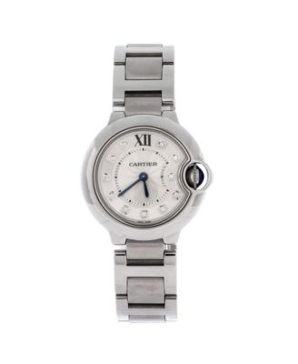  Ballon Bleu de Cartier Quartz Watch in Stainless Steel with Diamond Markers 28mm