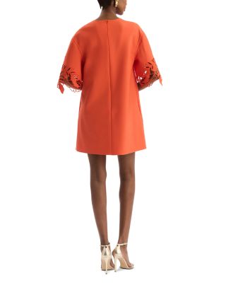 Short Sleeve Palm Tree Cutout Dress