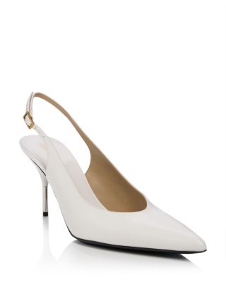 Versace Women's Pointed Leather Slingback Pumps