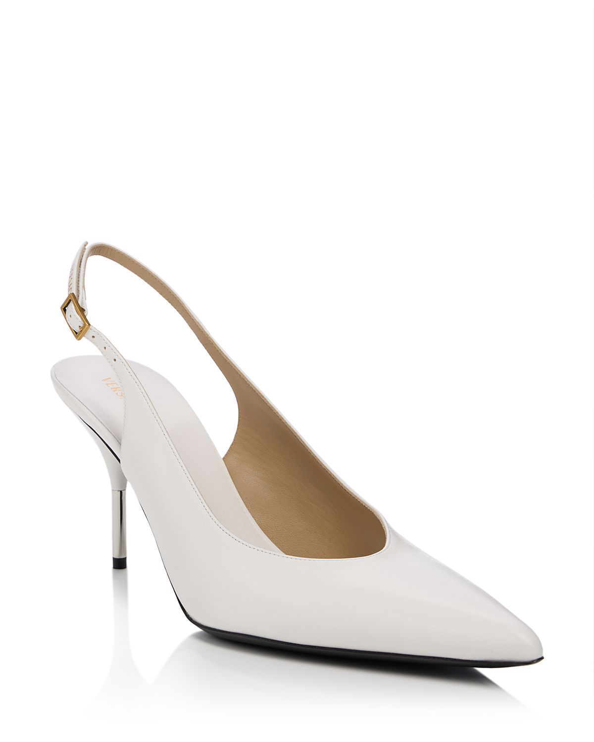 Versace Women's Pointed Leather Slingback Pumps