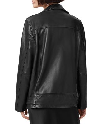 Billie Leather Oversized Biker Jacket