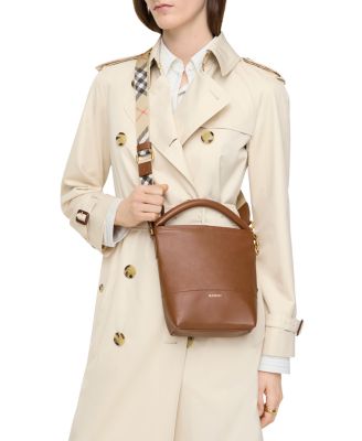 B Clip Mini Leather Bucket Bag