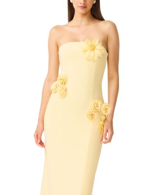 Ilana Floral Appliqu&eacute; Midi Dress