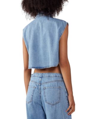 Juno Sleeveless Cropped Shirt