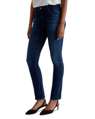Mari Mid Rise Slim Straight Jeans in 5 Years Blue