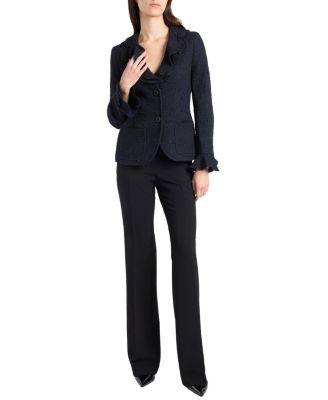 Celeste Ruffle Jacket in Luxury Tonal Tweed