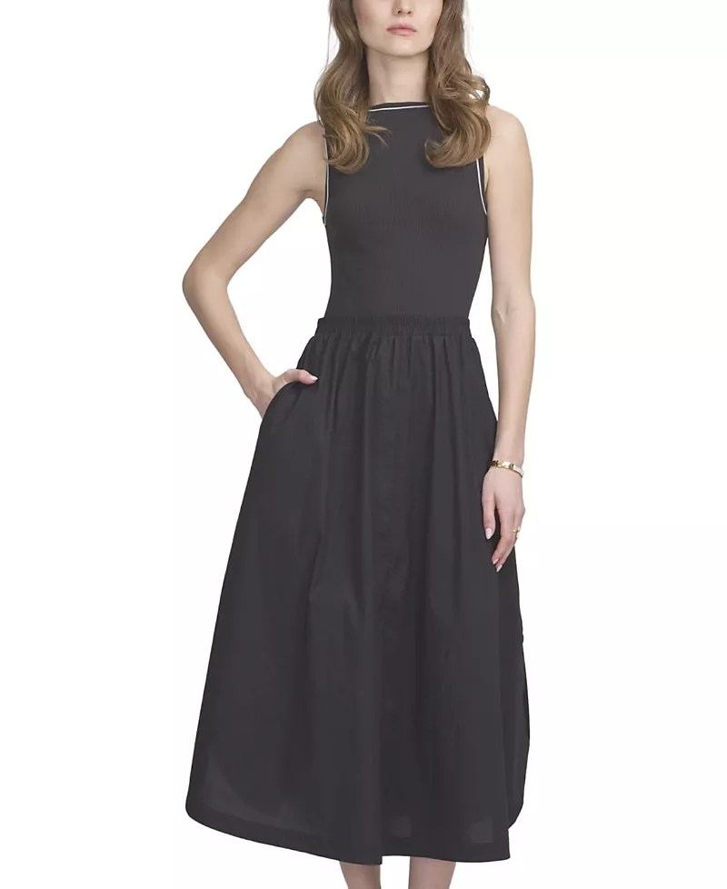 Elle Collection Mix Media Tank Dress