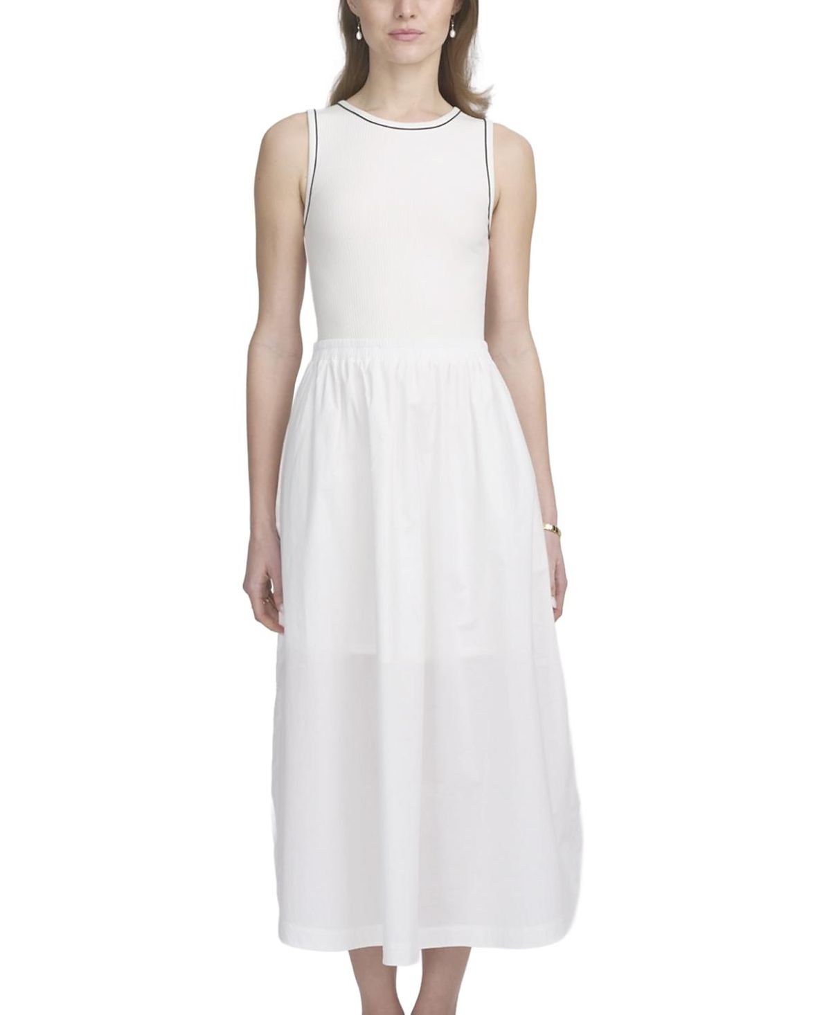 Elle Collection Mix Media Tank Dress