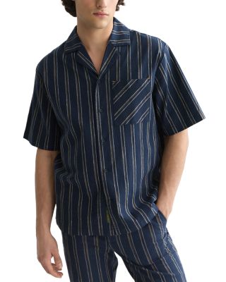 Relaxed Fit Stripe Linen Shirt