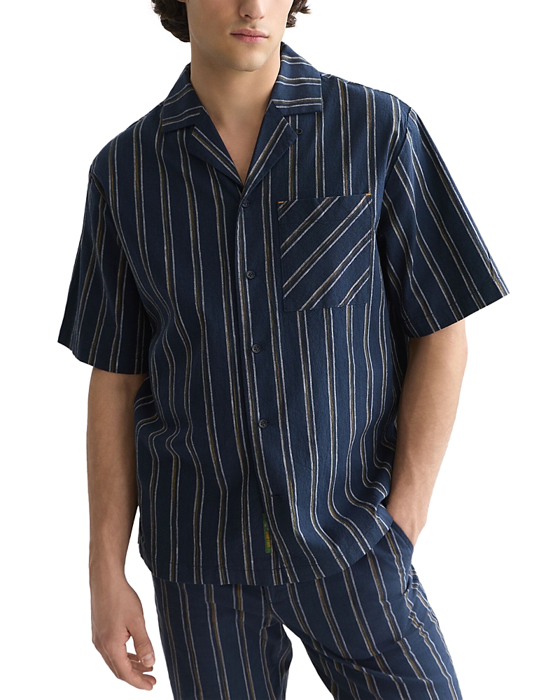 Scotch & Soda Relaxed Fit Stripe Linen Shirt