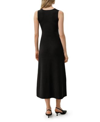 Soleil Silk-Viscose Knit V-Neck Dress