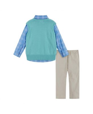 Boys' Plaid 4-Piece Vest Set - Little Kid