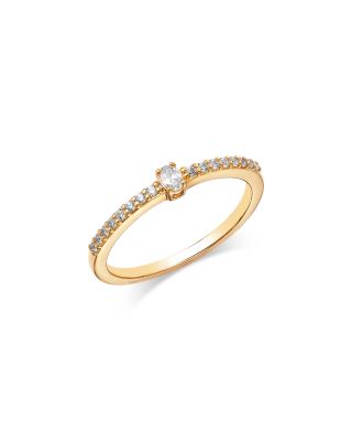 Diamond Pave Band Stacking Ring in 14K Yellow Gold, 0.25 tcw
