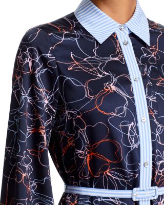 Malva Linework Floral Tirza Dress