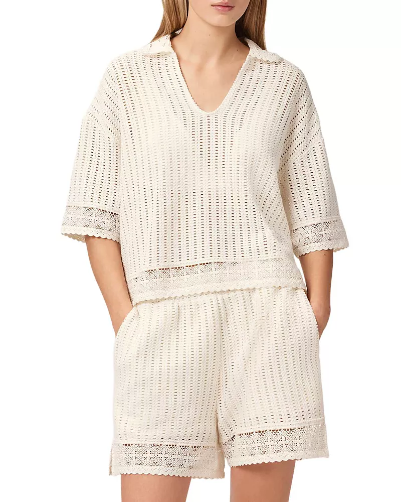 Allsaints Elma Crochet Top