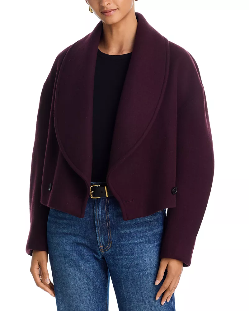 A. l.c. Stella Wool Blend Cropped Coat