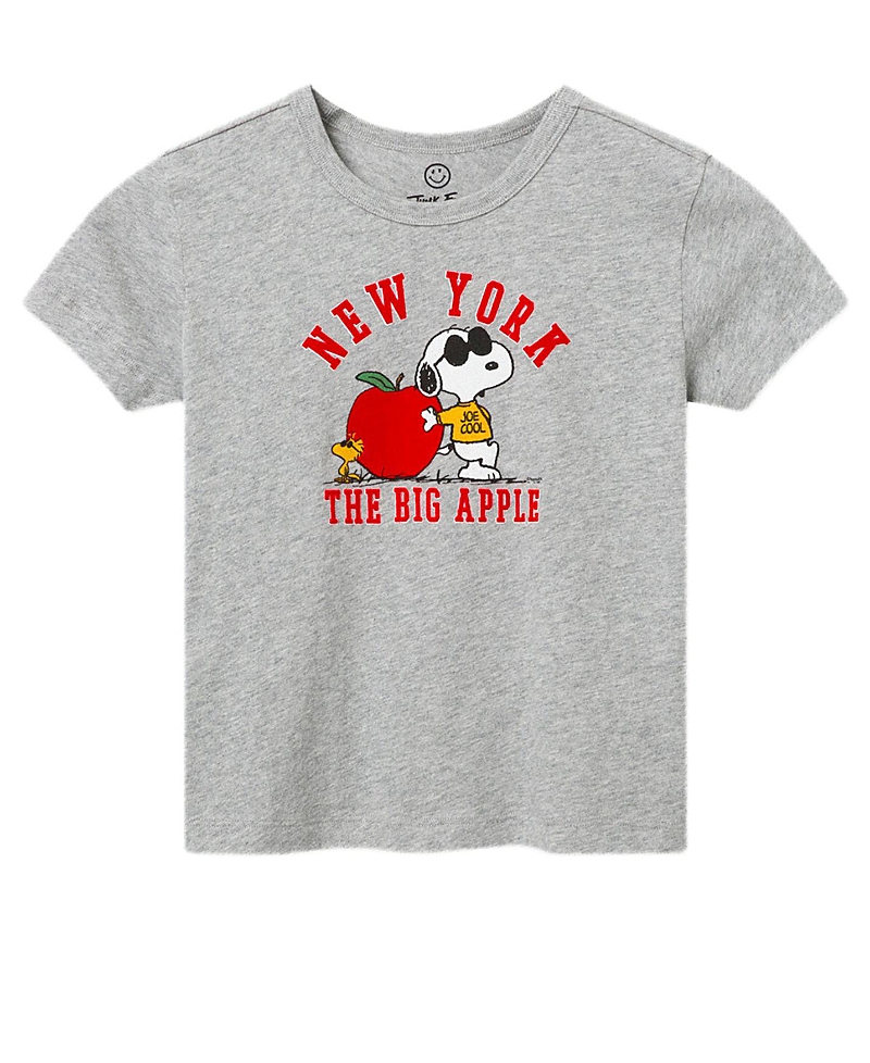 Junk Food Clothing Unisex Snoopy the Big Apple Tee - Little Kid, Big Kid