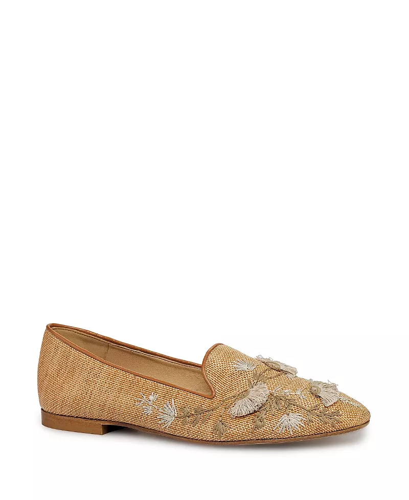 Arteana Women's Flora Raffia Smoking Slipper