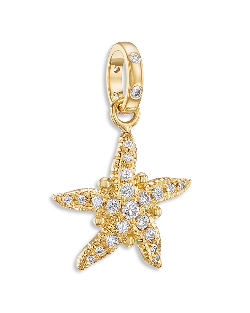 Temple St. Clair 18K Yellow Gold Fj Diamond Pave Sea Star Pendant
