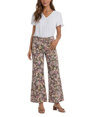 Mia Palazzo Ankle Jeans in Earth Blooms