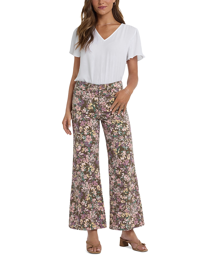 Nydj Mia Palazzo Ankle Jeans in Earth Blooms