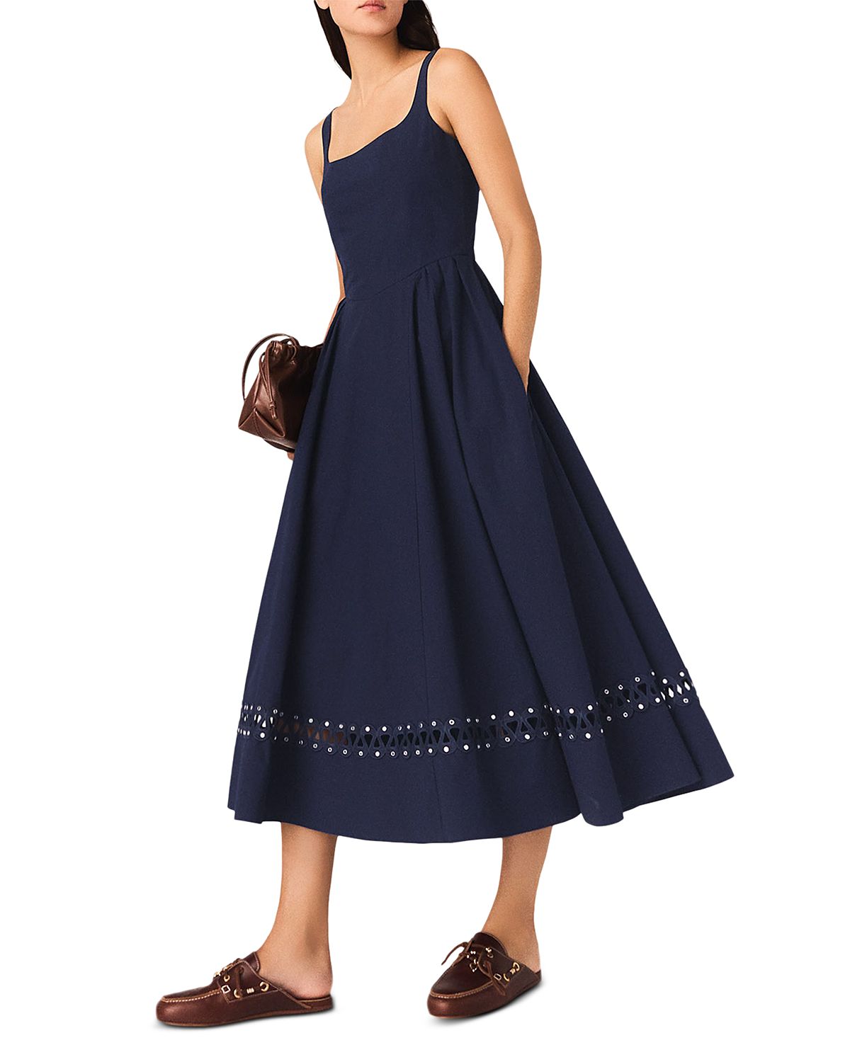 Maje Flared Midi Dress