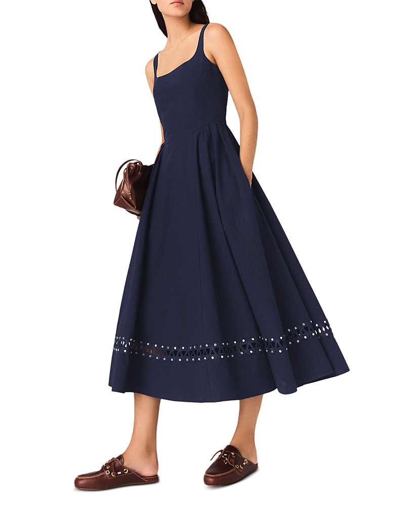 Maje Flared Midi Dress