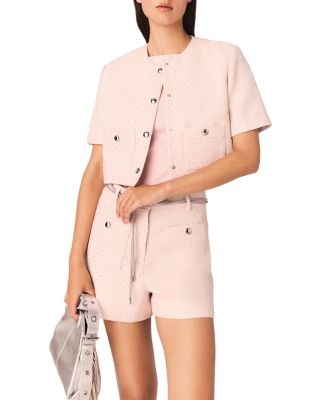 Short Sleeve Tweed Jacket