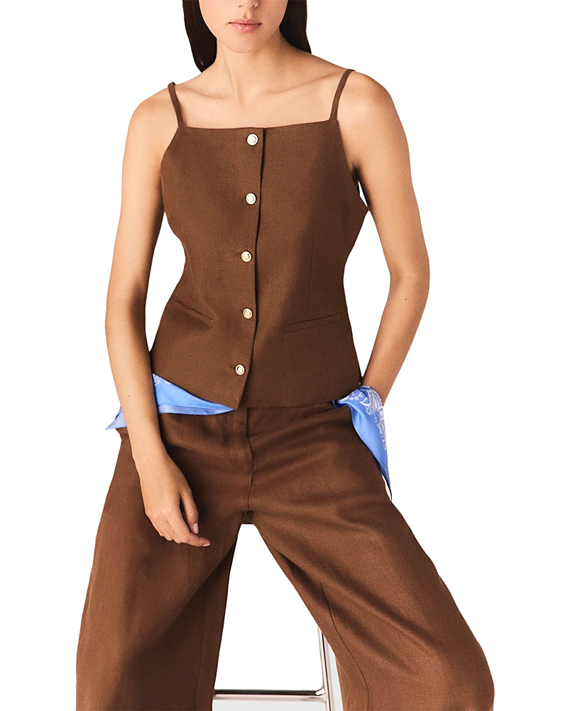 Maje Lilicao Linen Top