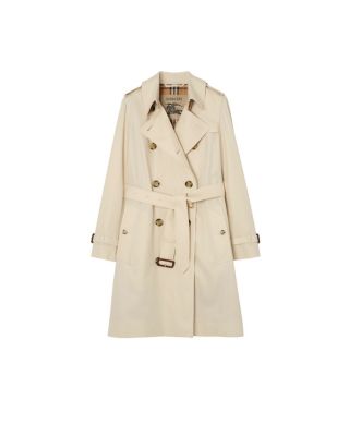Mid-length Tropical Gabardine Kensington Trench Coat
