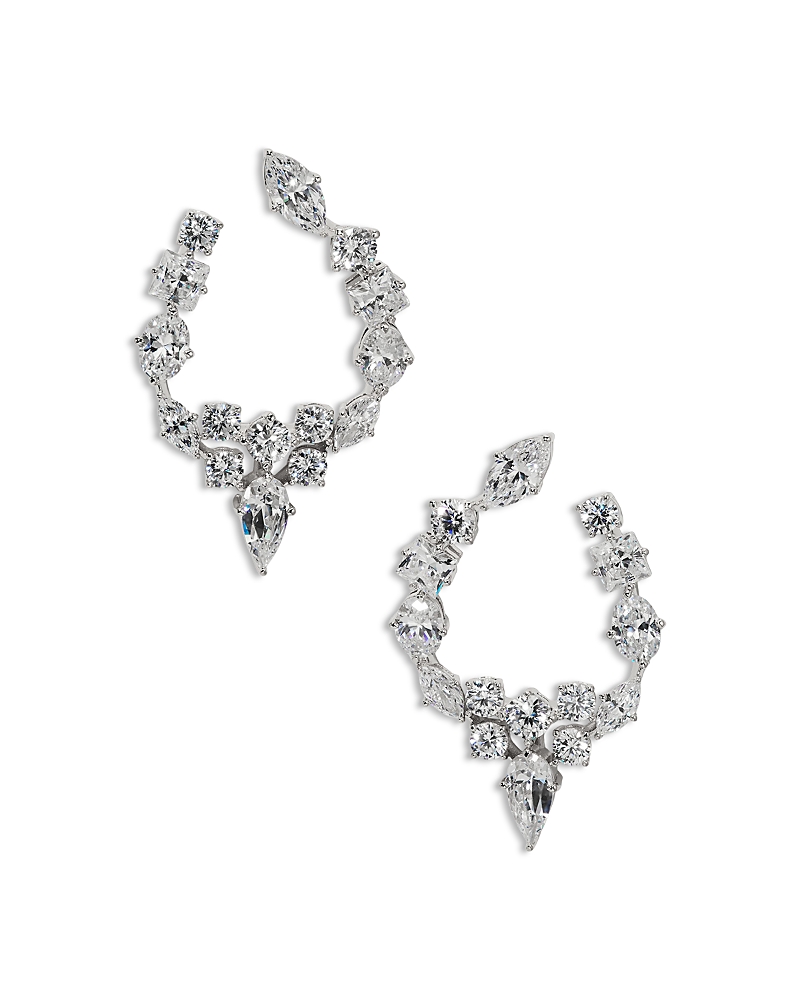 Nadri Riviera Cubic Zirconia Front To Back Earrings