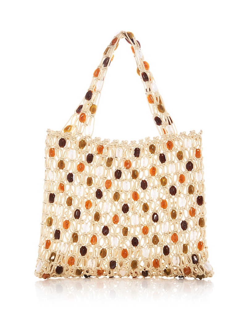 Aqua Medium Beaded Tote Bag - Exclusive